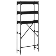 Етажерка за перална машина с рафт Черно 0ak 67 x 25 x 163 см
