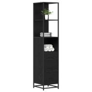 Комплект мебели за баня с рафт Черния дъб 35 x 37,5 x 166 см