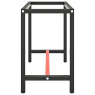 Рамка за работна маса матово черно и червено 110x50x79 см метал