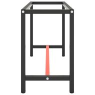 Рамка за работна маса матово черно и червено 140x50x79 см метал
