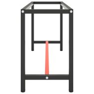 Рамка за работна маса матово черно и червено 170x50x79 см метал