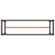 Рамка за работна маса матово черно и червено 170x50x79 см метал