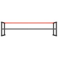 Рамка за работна маса матово черно и червено 220x57x79 см метал