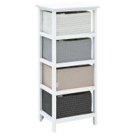 Шкаф за съхранение, 4 чекмеджета, дърво