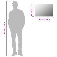 Стенно огледало, 60x40 см, правоъгълно
