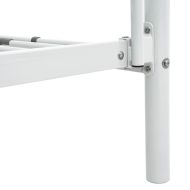 Двуетажно легло, бяло, метал, 90x200 см