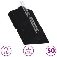 50 бр Комплект закачалки за дрехи антиплъзгащи черно кадифе