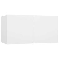 Комплект ТВ шкафове от 4 части, бял, инженерно дърво