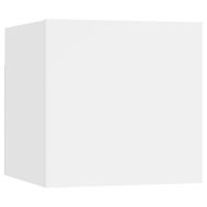 Комплект ТВ шкафове от 5 части, бял, инженерно дърво