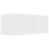 Комплект ТВ шкафове от 4 части, бял, инженерно дърво