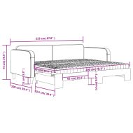 Канапе с изтеглящо легло и матрак таупе 90x200 см плат