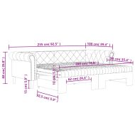 Канапе с походно легло и матрак черно 90x200 см изкуствена кожа