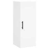 Висок шкаф, бял, 34,5x34x180 см, инженерно дърво