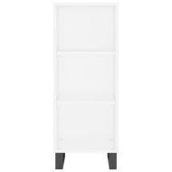 Висок шкаф, бял, 34,5x34x180 см, инженерно дърво