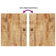 Комплект мебели за баня, 5 части, масивна мангова дървесина