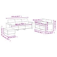 Комплект дивани от 3 части с възглавници таупе плат микрофибър