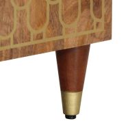 Комплект мебели за баня, 2 части, масивна мангова дървесина