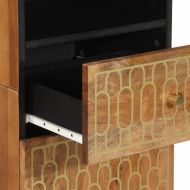 Комплект мебели за баня, 3 части, масивна мангова дървесина