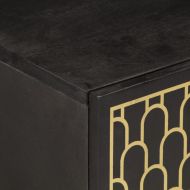 Комплект мебели за баня, 2 части, масивна мангова дървесина