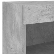 ТВ стенни модули с LED, 5 части, бетонно сиви, инженерно дърво