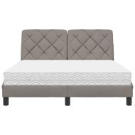 Легло с матрак, таупе, 120x200 см, плат