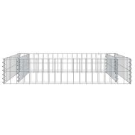 Габион повдигната леха, поцинкована стомана, 100x100x20 см