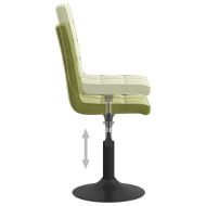 Въртящи се трапезни столове, 4 бр, светлозелени, кадифе