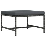 Модулна табуретка с възглавница, сива, полиратан