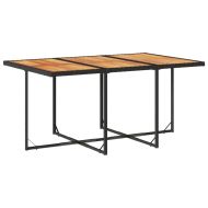 Градински комплект с възглавници 11 части полиратан черен