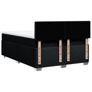 Боксспринг легло с матрак, черно, 140x200 см, плат