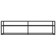 ТВ шкаф, черен мрамор, 160x40x40,5 см, закалено стъкло