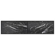 ТВ шкаф, черен мрамор, 160x40x40,5 см, закалено стъкло