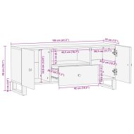 ТВ шкаф, 105x33,5x46 см, масивно регенерирано и инженерно дърво