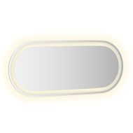 LED огледало за баня, 90x40 см, овално