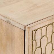 Страничен шкаф 60x33x75 см манго масивно дърво