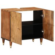 Шкаф за баня 62x33x58 см масивно мангово дърво