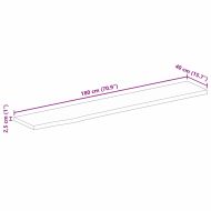 Плот за маса, жив ръб, 180x40x2,5 см, масивно дърво манго