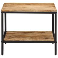 Маса за кафе, 55x55x45 см, грубо мангово дърво масив