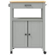 Кухненска количка "MONZA" 60x40x88,5 см борово дърво масив