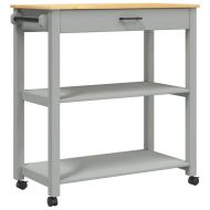 Кухненска количка "MONZA" 84x40x88,5 см борово дърво масив