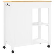 Кухненска количка "MONZA" 84x40x88,5 см борово дърво масив