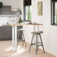 Крака за бар маса, U-образни, 2 бр., бели, 50 x (110-111) см, стомана