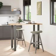 Крака за бар маса, U-образни, 2 бр., антрацит, 60x(110-111) см, стомана