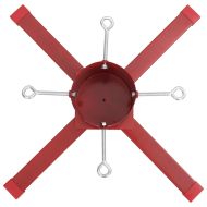 Поставка за коледна елха, червена, 61x61x15,5 см