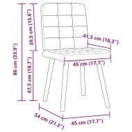 Трапезни столове, 2 бр, тъмносиви, текстил