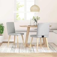 Трапезни столове 2 бр Cloud сив плат