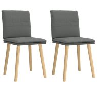 Трапезни столове, 2 бр, тъмносиви, текстил
