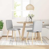 Трапезни столове 2 бр Cloud сив плат