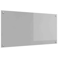 Кухненски заден панел Светлосиво 100 x 50 cm закалено стъкло