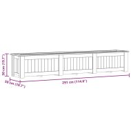 Повдигната леха, 291x50x50 см, импрегнирано борово дърво